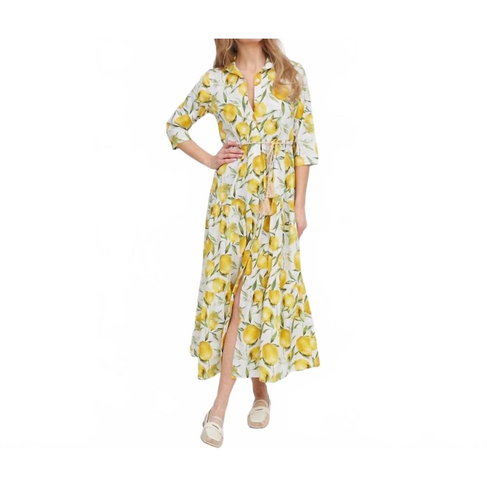 NEW ASTRID molly maxi dress in lemon